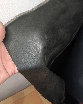 Tessuto nero  sintetico finta pelle