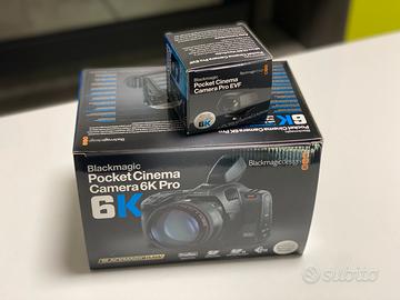 Blackmagic 6K Pro con mirino e ottica