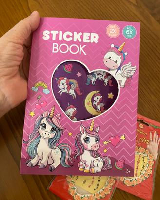 Sticker book libro di adesivi Unicorni dai 3 anni