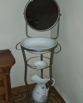 Mobiletto Porta Catino Vintage con Specchio