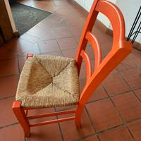 Sedia in legno e paglia