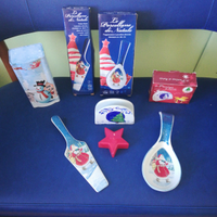 Set di natale in porcellana decorata nuovi