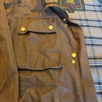 Belstaff. Giacca donna cotone cerato marrone scuro