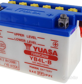 Yuasa Batteria Moto 12v YB4L-B Senza Acido 121x71x