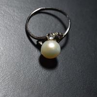 Anello argento con perla e pietre