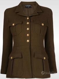 Chanel giacca marrone in lana 
