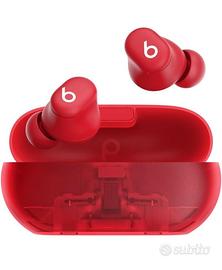 Auricolari bluetooth Beats rosso trasparente raro