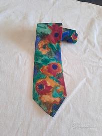 Cravatta vintage anni 90 misto seta Made in Italy