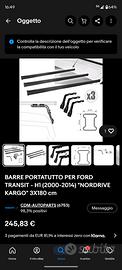 portapacchi per furgone  Ford 