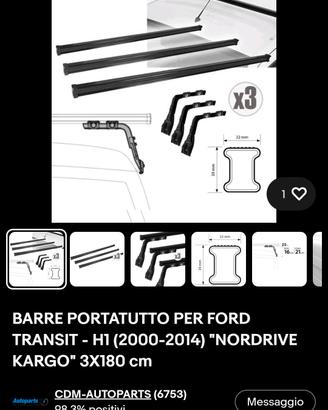 portapacchi per furgone  Ford 