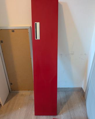 mensola porta TV rossa laccata 135 cm