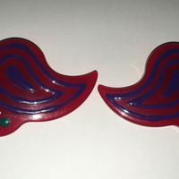 Orecchini Missoni rosso scuro decorato