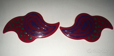 Orecchini Missoni rosso scuro decorato