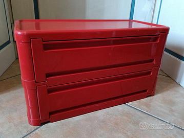 Cassettiera modulare Kartell Olaf von bohr vintage