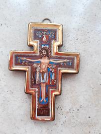 Crocifisso San Damiano Ceramica