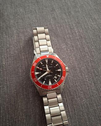 Hamilton Kaki Navy Scuba ghiera rossa - 40mm