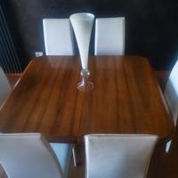 Set sei sedie similpelle bianca