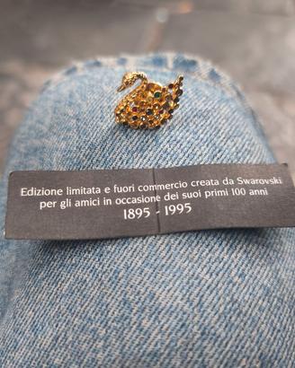 Spilla Cigno Swarovski Centenario 1895-1995 – Ediz