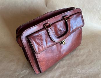 Borsa portadocumenti artigianale vera pelle unisex