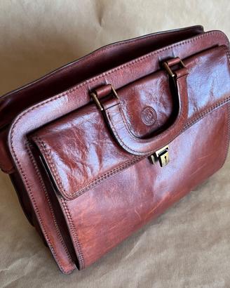 Borsa portadocumenti artigianale vera pelle unisex