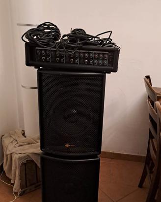 amplificatore/mixer + casse