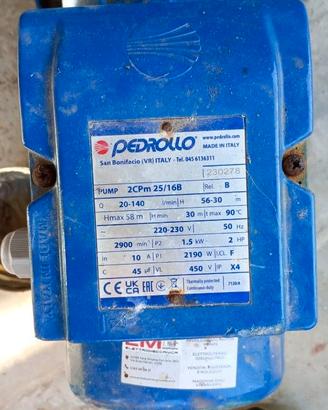 ELETTROPOMPA PEDROLLO 2HP
