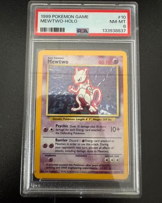 Mewtwo 10 Holo Base Set 1999 PSA 8 Pokemon