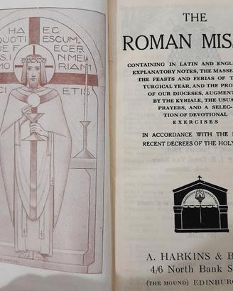 Messale Romano Lingua Inglese - Vintage 1948