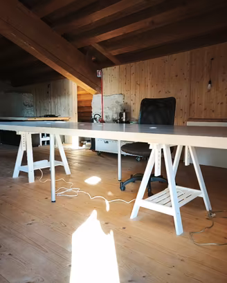 piano scrivania cm 360x120x6 legno bianco 