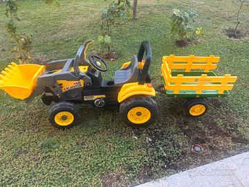 Trattore a pedali JOhn Deere con rimorchio