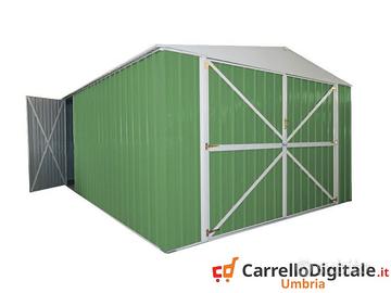 Box acciaio garage lamiera 360x600 verde chiaro