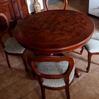 Tavolo rotondo allungabile + 6 sedie