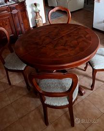 Tavolo rotondo allungabile + 6 sedie
