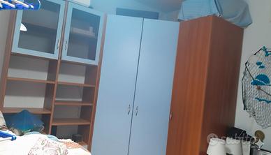 CAMERETTA ANGOLARE CON CABINA + LETTO + SCRIVANIA