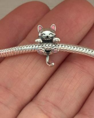 Charm Gatto in argento s925