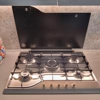 Piano cottura 5 fuochi 75 cm con coperchio