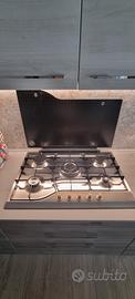 Piano cottura 5 fuochi 75 cm con coperchio