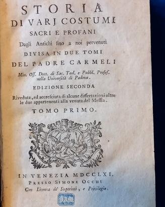 storia di vari costumi 1761