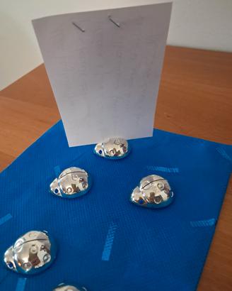 Ferma fogli a forma di coccinella,  set n.5 pezzi