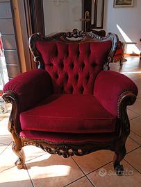 Oltrona stile barocco