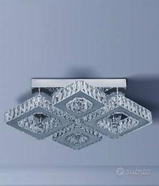 Lampada da soffitto in cristallo FRIXCHUR 56,5 cm,