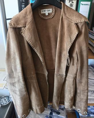Giacca unisex di pelle scamosciata vintage