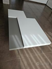 Tavolino da salotto moderno bianco e tortora