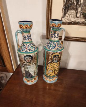 Coppia vasi Antichi in Ceramica di Deruta 