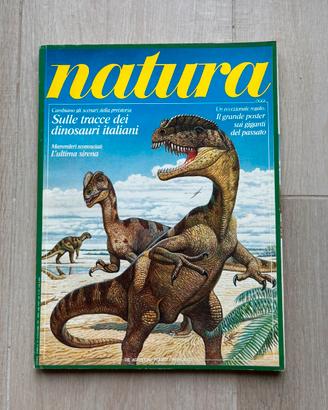 Rivista Natura dilofosauro 1991 Dinosauri poster
