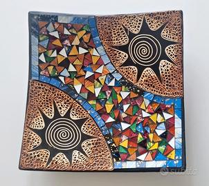 Piatto decorativo in mosaico 30×30 cm