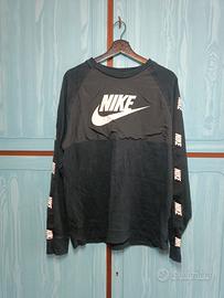 Maglia a maniche lunghe Nike logo nera longsleeve 