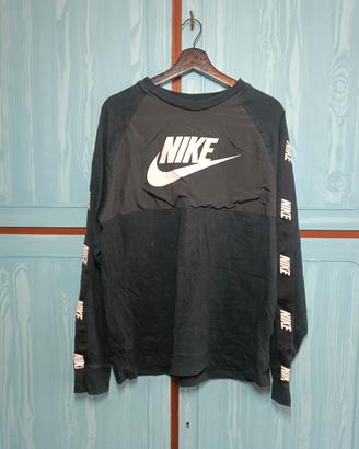 Maglia a maniche lunghe Nike logo nera longsleeve 