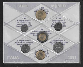 Italia - set FdC 1991 UNI 786