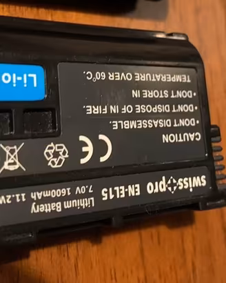 Batteria compatibile EN-EL15 di Nikon